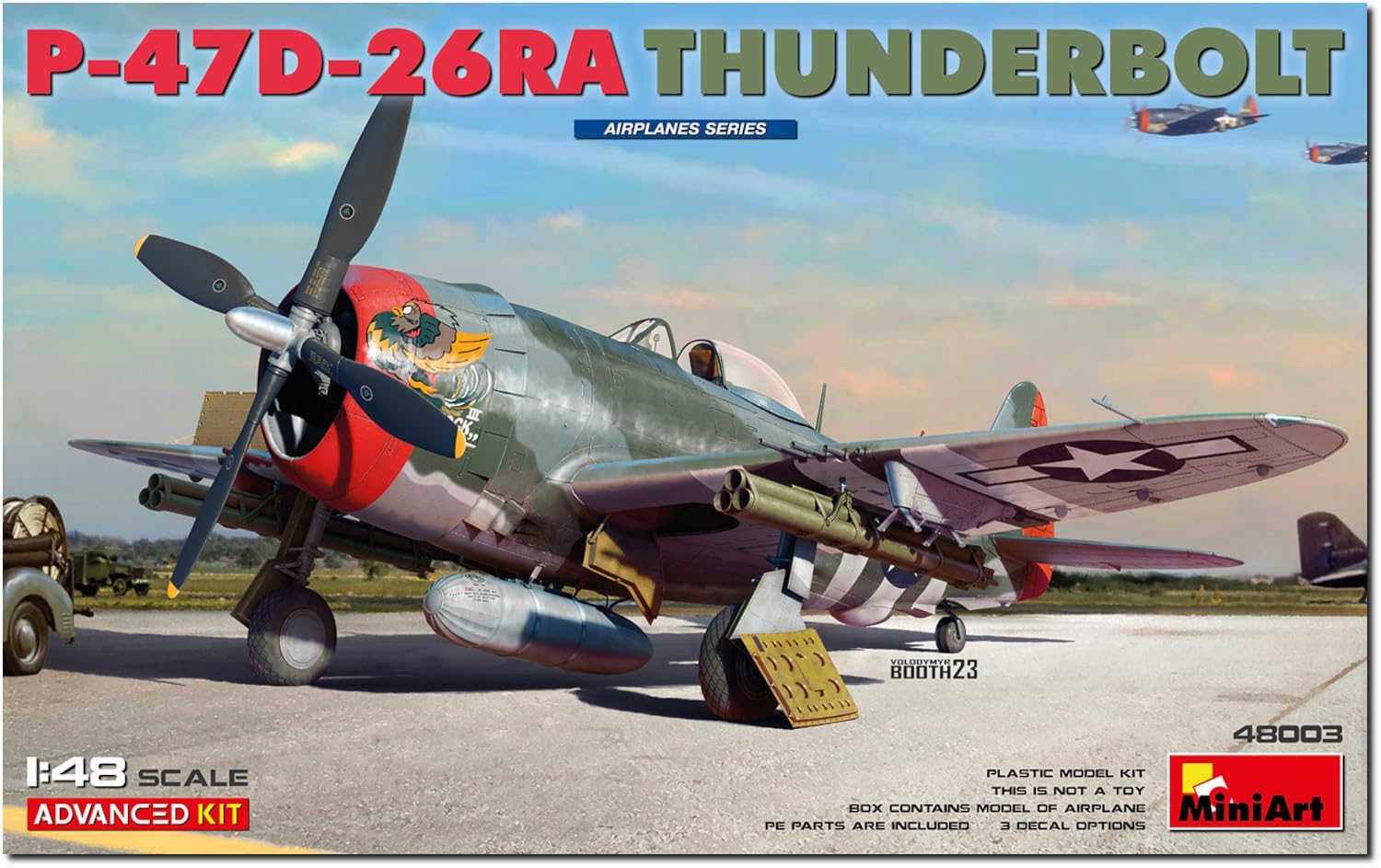 Miniart Thunderbolt Набор для продвинутых Модель из пластика MA48003 1/48 P-47D-26RA (Самолет)
Miniart Thunderbolt Набор для продвинутых Модель из пластика MA48003 1/48 P-47D-26RA (Самолет)
