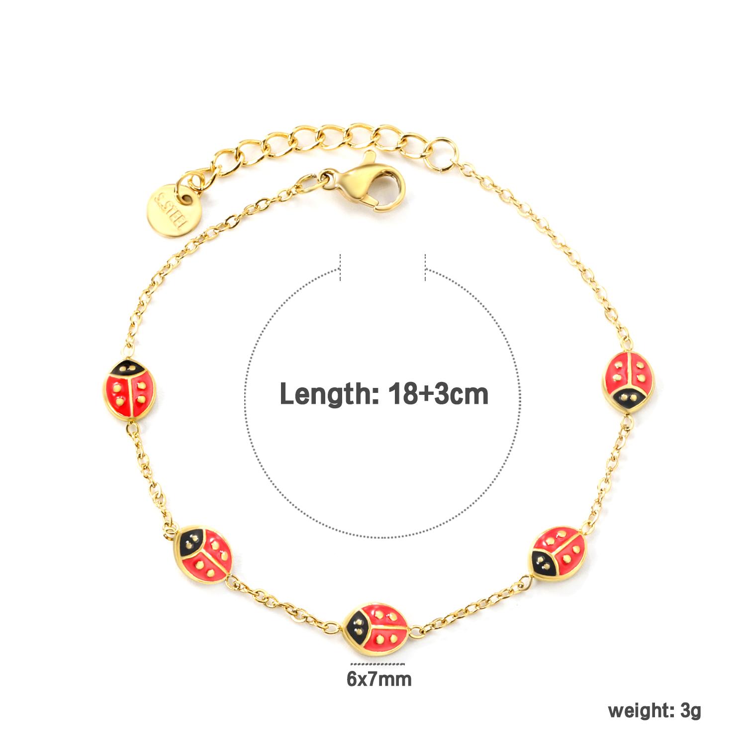 Romantic Cute Red Beetle Charms Bracelets Stainless Steel Ladybug Jewelry Gift Accessories Elegant Daily Wear Insects Bracelet
Romantic Cute Red Beetle Charms Bracelets Stainless Steel Ladybug Jewelry Gift Accessories Elegant Daily Wear Insects Bracelet