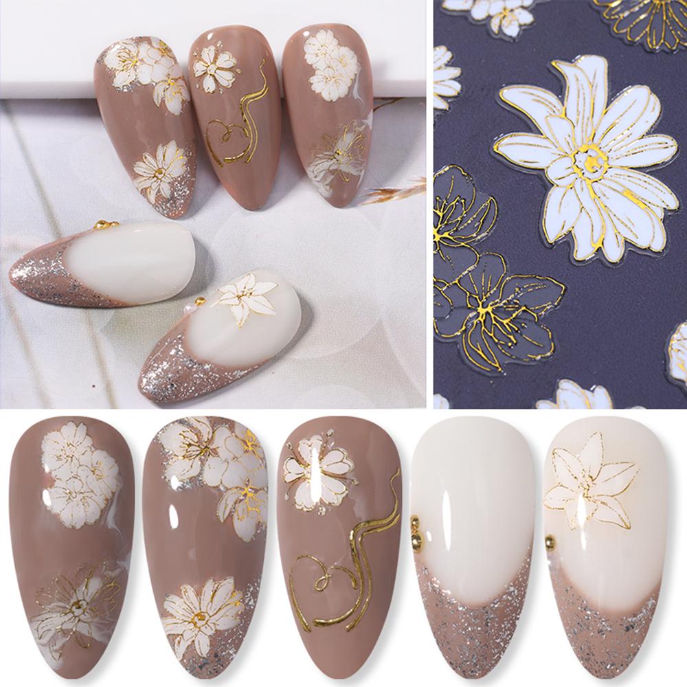 Manicure Gold and White Floral Nail Sticker Transfer Decals Nail Art Decorations Nail Foil
Manicure Gold and White Floral Nail Sticker Transfer Decals Nail Art Decorations Nail Foil