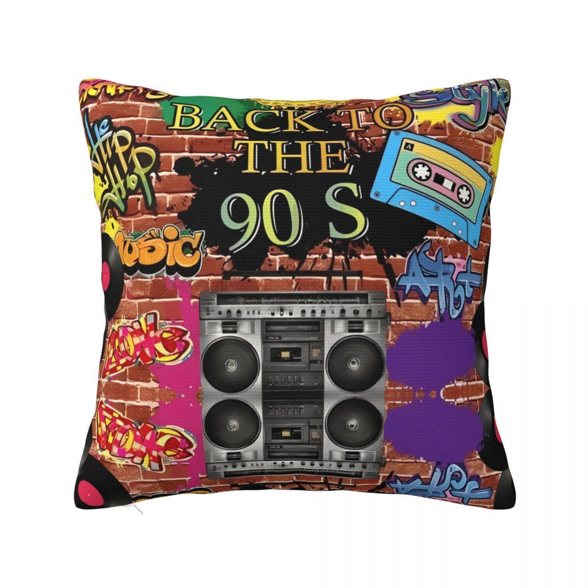 Retro 80 90s Throw Pillow Cover Polyester Throw Pillow Graffiti Music 4545cm Pillowcase 30x30cm 12x12in
Retro 80 90s Throw Pillow Cover Polyester Throw Pillow Graffiti Music 4545cm Pillowcase 30x30cm 12x12in