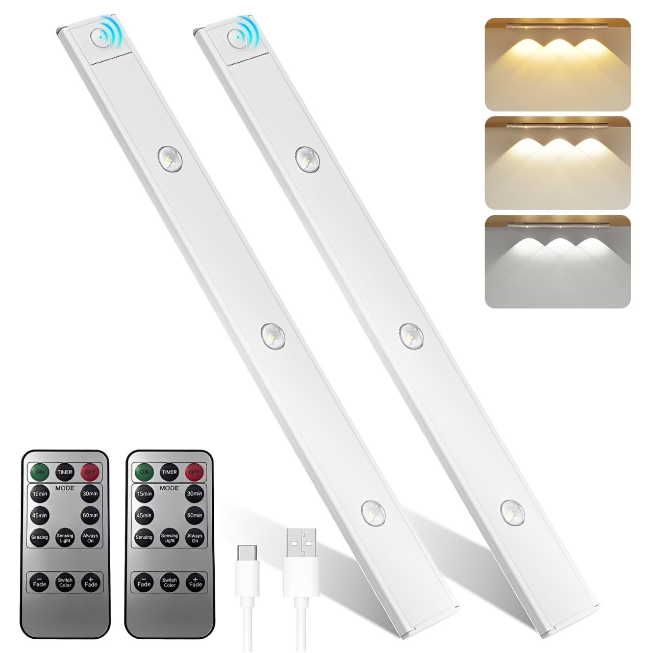 Vividorad Motion Sensor LED Kitchen Indirect Remote Dimming Warm Neutral Daylight Indoor Ambient Bar Cabinet No Wiring Energy Long High High Suitable білий
Vividorad Motion Sensor LED Kitchen Indirect Remote Dimming Warm Neutral Daylight Indoor Ambient Bar Cabinet No Wiring Energy Long High High Suitable білий