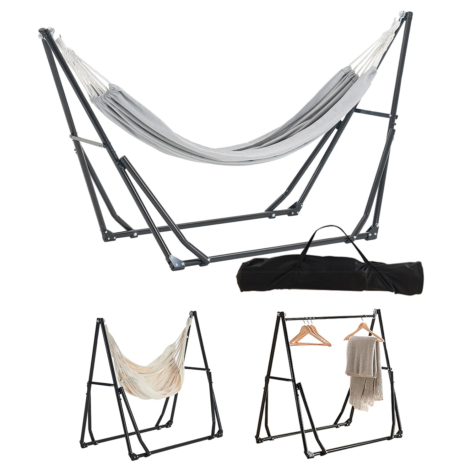 PEFEK Comes with Storage Easy to Load Capacity Height Hammock Chair Hammock White Hammock, Freestanding, Bag, 3-Way, Foldable, Assemble, 200kg,
PEFEK Comes with Storage Easy to Load Capacity Height Hammock Chair Hammock White Hammock, Freestanding, Bag, 3-Way, Foldable, Assemble, 200kg,