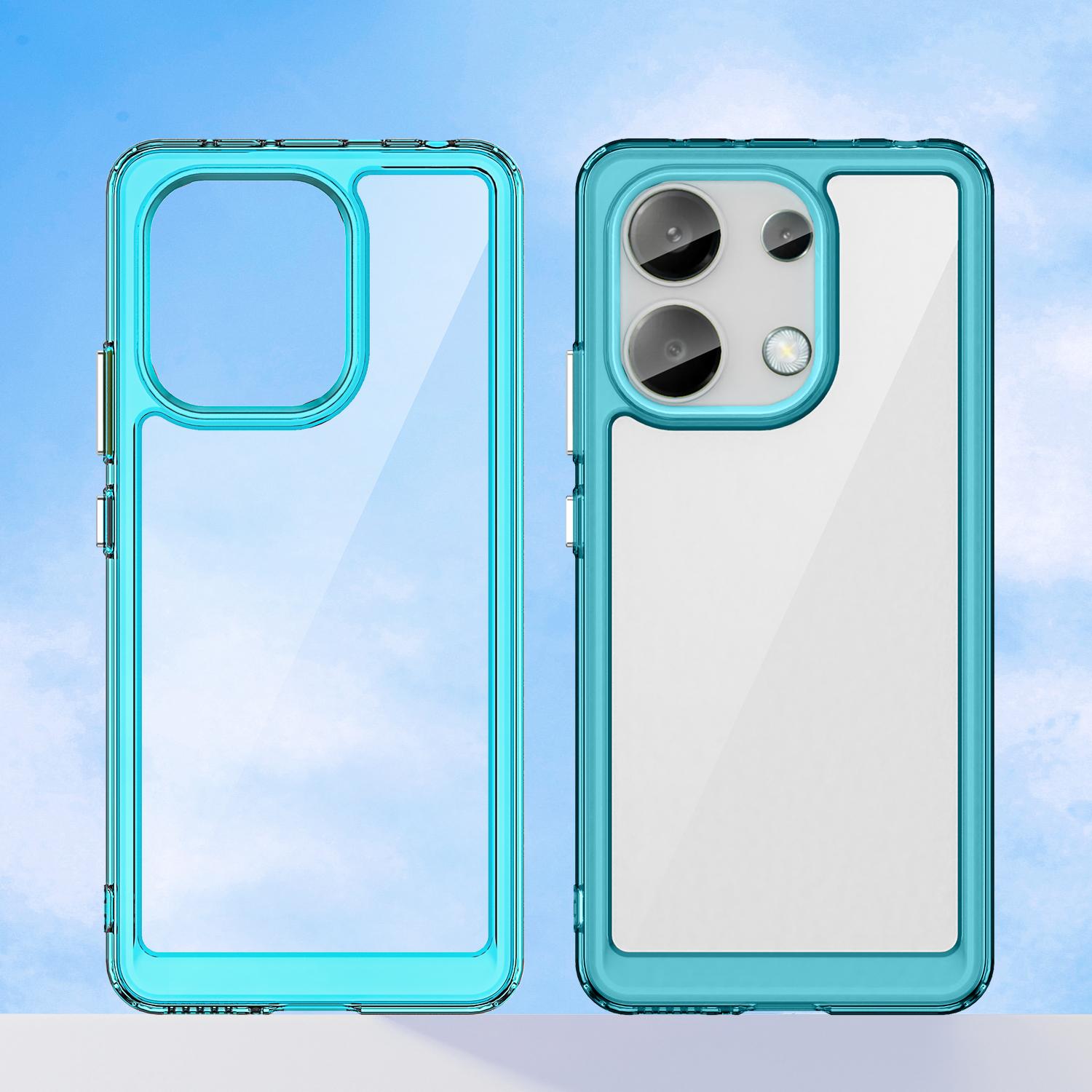 For Xiaomi Redmi Note 13 4G Case TPU+Acrylic Mobile Phone Protective Cover Transparent Blue
For Xiaomi Redmi Note 13 4G Case TPU+Acrylic Mobile Phone Protective Cover Transparent Blue