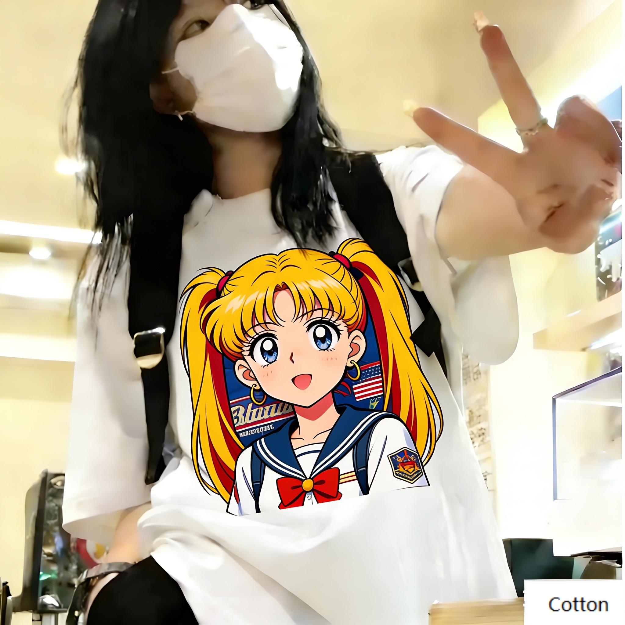 Sweet Style Unisex Cotton TShirt Featuring Cute Blonde Twin Tail Anime Girl Design Retro Anime Style Top for Trendy Individual 4XL
Sweet Style Unisex Cotton TShirt Featuring Cute Blonde Twin Tail Anime Girl Design Retro Anime Style Top for Trendy Individual 4XL