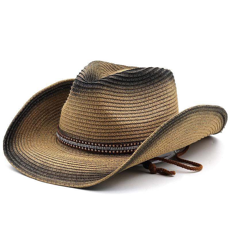 Unisex Foldable Vintage Western Cowboy Straw Hat Wide Brim Sun Protection with Sunflower Belt for Summer Autumn M 56-58cm
Unisex Foldable Vintage Western Cowboy Straw Hat Wide Brim Sun Protection with Sunflower Belt for Summer Autumn M 56-58cm