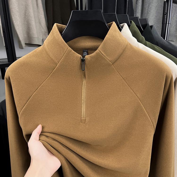Men s Heavyweight Fleece-Lined Hoodie with Stand Collar, Half-Zip, and Thick Fabric; Solid Color Autumn/Winter Style. X-Large
Men s Heavyweight Fleece-Lined Hoodie with Stand Collar, Half-Zip, and Thick Fabric; Solid Color Autumn/Winter Style. X-Large