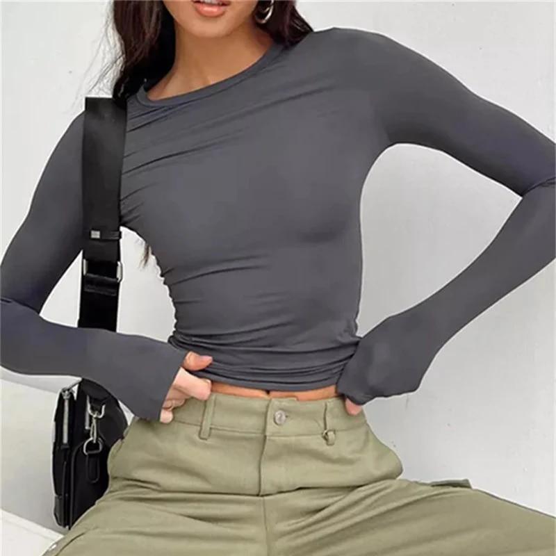 Women Long Sleeve T Shirt Spring Autumn Solid Slim Fit Casual Shirts Female Pullovers Basic Tee Y2k Clothes Streetwear Crop Tops
Women Long Sleeve T Shirt Spring Autumn Solid Slim Fit Casual Shirts Female Pullovers Basic Tee Y2k Clothes Streetwear Crop Tops