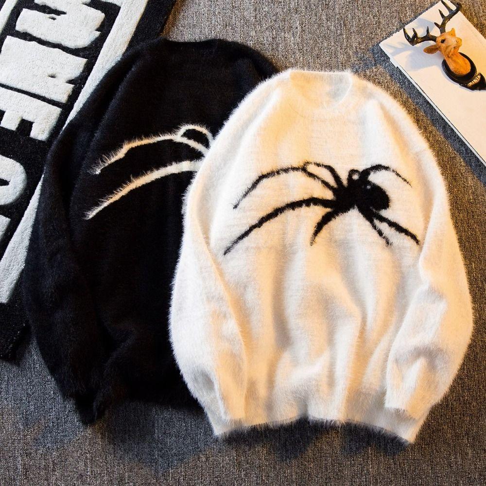 Long Sleeve Spider Sweater Men Loose Pullovers Women Y2k Personality Streetwear Knitwear Female
Long Sleeve Spider Sweater Men Loose Pullovers Women Y2k Personality Streetwear Knitwear Female