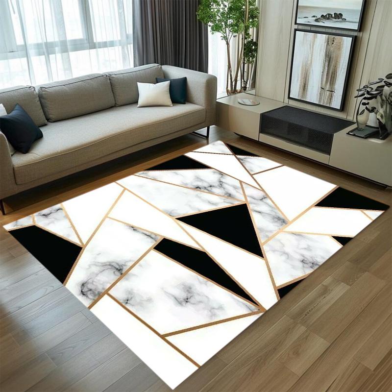 Luxury Marble Geometric Area Rug Gold Foil Abstract Print Non-Slip Floor Mat for Living Room Bedroom Modern Home Decor Gift 40X60CM
Luxury Marble Geometric Area Rug Gold Foil Abstract Print Non-Slip Floor Mat for Living Room Bedroom Modern Home Decor Gift 40X60CM
