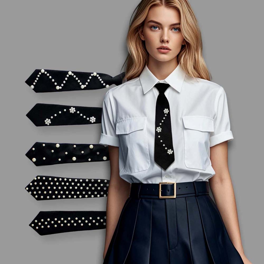 Korean Style Hand-beaded Long Necktie Tassels Decoration Shirt Tie Elegant Pearls Tie Students Style 5
Korean Style Hand-beaded Long Necktie Tassels Decoration Shirt Tie Elegant Pearls Tie Students Style 5