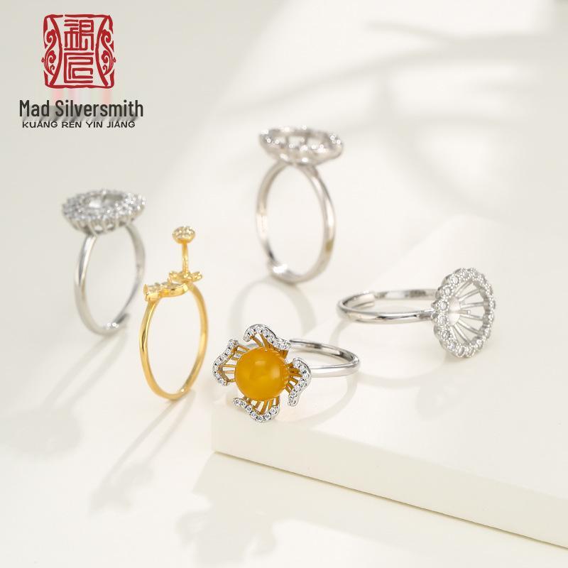 S925 Sterling Silver Japanese & Korean Ring DIY Inlaid Pearl Amber Women s Fashion Accessory
S925 Sterling Silver Japanese & Korean Ring DIY Inlaid Pearl Amber Women s Fashion Accessory