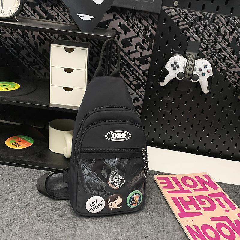 Japanese messenger bag men s new fashionable versatile breast bag female student going out satchel casual shoulder bag single bag (send badge) чорний
Japanese messenger bag men s new fashionable versatile breast bag female student going out satchel casual shoulder bag single bag (send badge) чорний