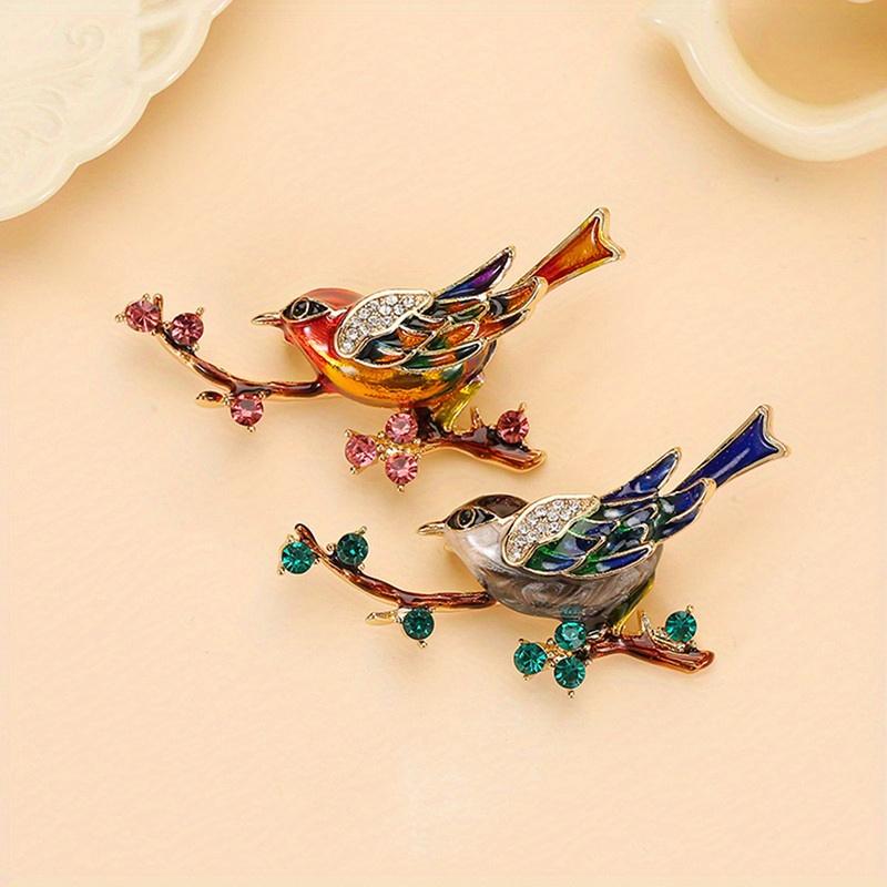 Simulation Magpie Brooch Cute Bird Flower Enamel Rhinestone Corsage Pin Clothing Collar Button Accessories
Simulation Magpie Brooch Cute Bird Flower Enamel Rhinestone Corsage Pin Clothing Collar Button Accessories