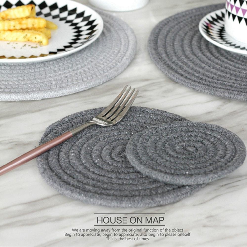Round Decorative Mats Christmas Decoration Tableware Pad Placemats Coasters Heat Insulation Pads dark gray large
Round Decorative Mats Christmas Decoration Tableware Pad Placemats Coasters Heat Insulation Pads dark gray large