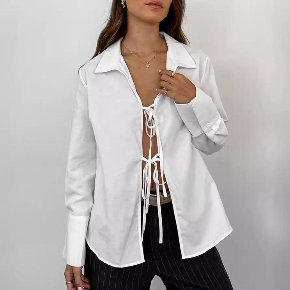 Russian women s lapel collar long-sleeved lace-up white cardigan, sexy slightly transparent spring and autumn versatile cardigan shirt S белый
Russian women s lapel collar long-sleeved lace-up white cardigan, sexy slightly transparent spring and autumn versatile cardigan shirt S белый