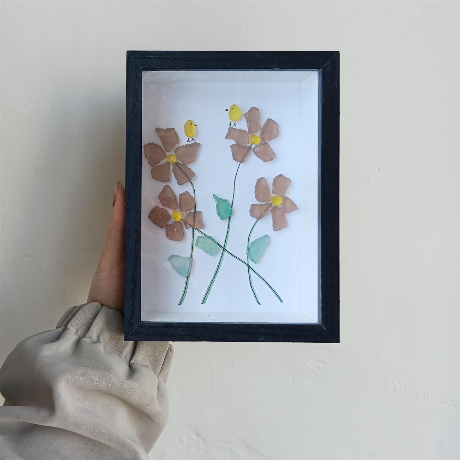Sea Glass Flower And Bird Photo Frame, Home Desktop Decoration, Sea Glass Art Photo Frame Painting One Size
Sea Glass Flower And Bird Photo Frame, Home Desktop Decoration, Sea Glass Art Photo Frame Painting One Size