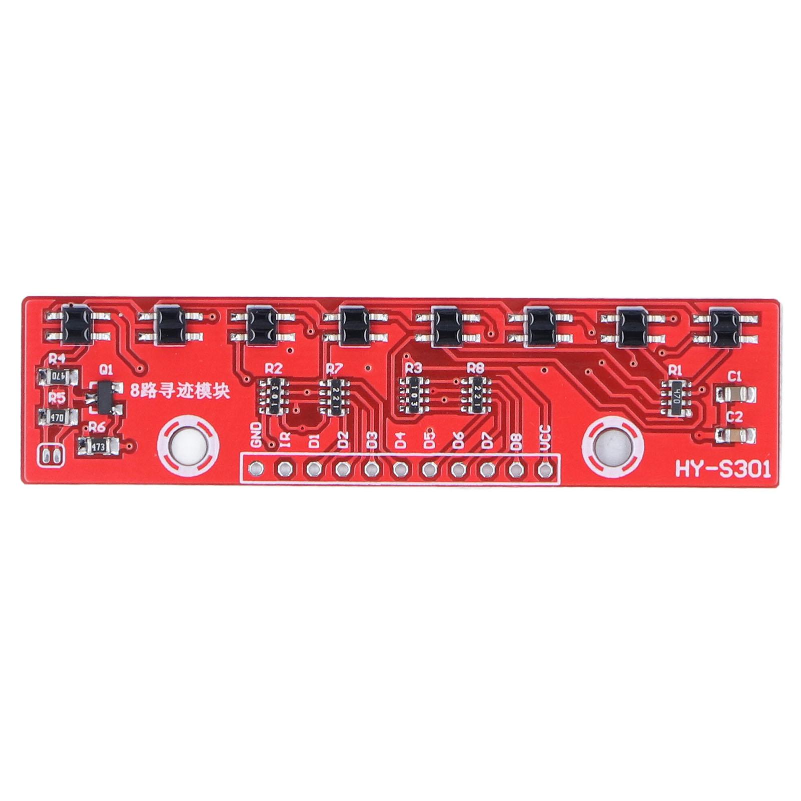 Модуль відстеження, 8-канальний інфрачервоний датчик виявлення PCB, 8-розрядна плата детектора
Модуль відстеження, 8-канальний інфрачервоний датчик виявлення PCB, 8-розрядна плата детектора