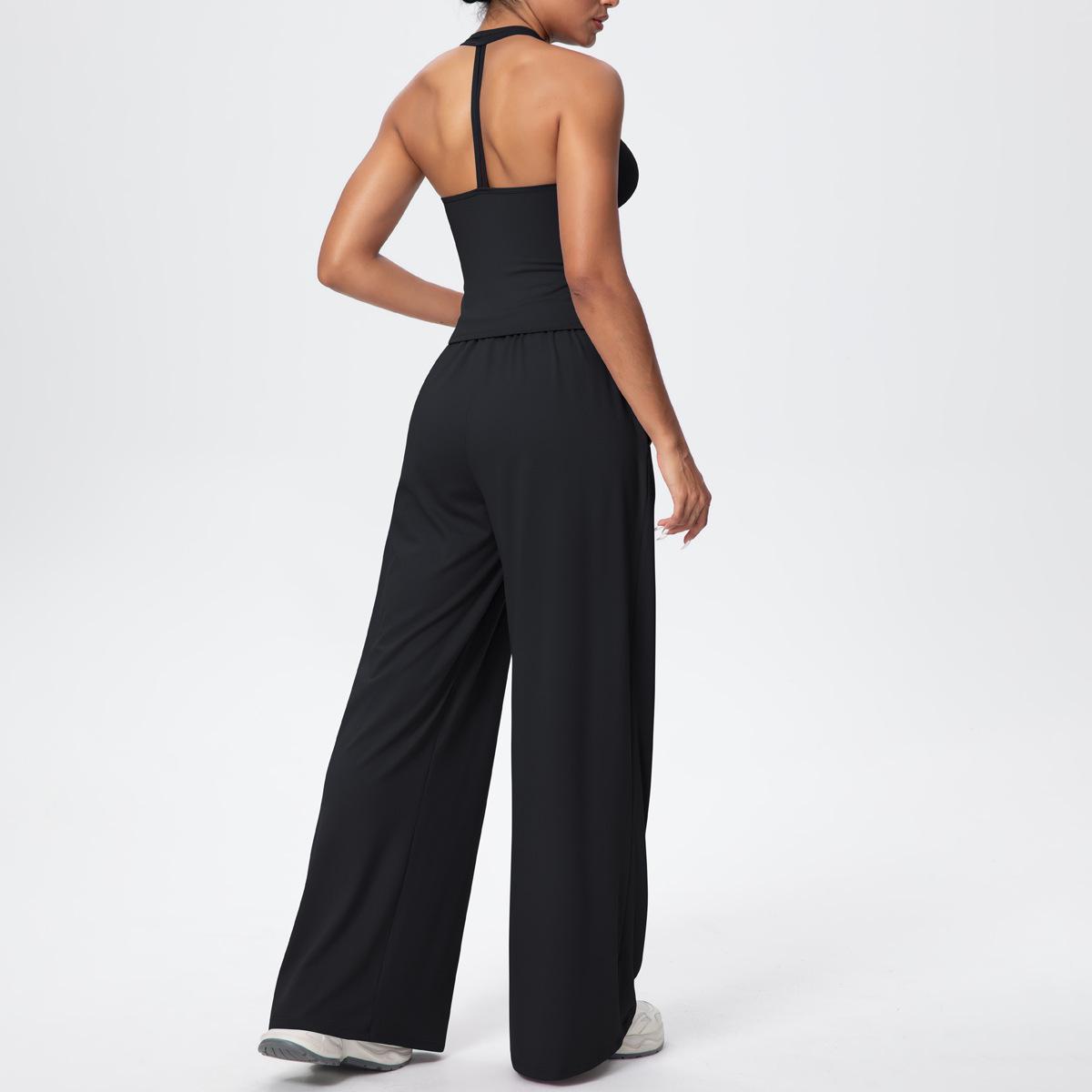 Slimming Yoga Set: Brushed Wide-Leg Pants & Halter Strap Vest L
Slimming Yoga Set: Brushed Wide-Leg Pants & Halter Strap Vest L