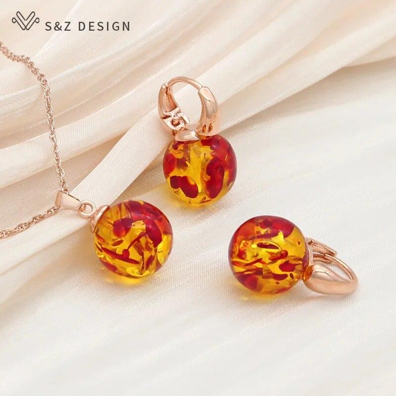 S & Z DESIGN новые элегантные круглые серьги с цветком янтаря, висячие серьги, комплекты ювелирных изделий для женщин, индивидуальные вечерние ювелирные изделия, кулон, ожерелье
S & Z DESIGN новые элегантные круглые серьги с цветком янтаря, висячие серьги, комплекты ювелирных изделий для женщин, индивидуальные вечерние ювелирные изделия, кулон, ожерелье