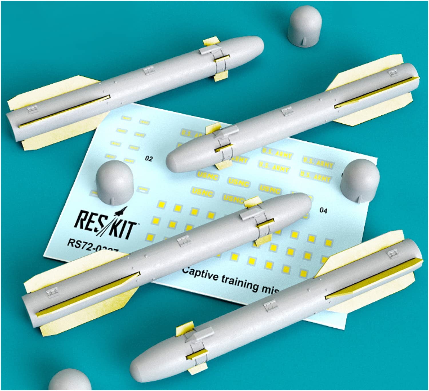 Res kit training Hellfire missile 4 pieces plastic model parts 1/72 CATM-114 RSK72-0327
Res kit training Hellfire missile 4 pieces plastic model parts 1/72 CATM-114 RSK72-0327