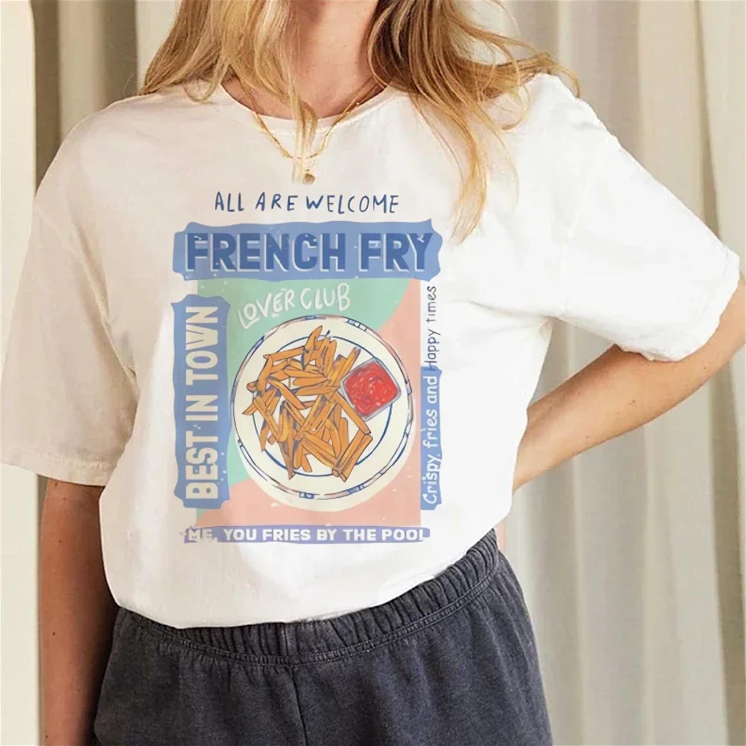 Short Sleeved T-Shirt With Cute Women s Print Fashion Cartoon French Fries Pattern Top Clothing Regular Women s O-Neck T-Shirt XXXXXL білий
Short Sleeved T-Shirt With Cute Women s Print Fashion Cartoon French Fries Pattern Top Clothing Regular Women s O-Neck T-Shirt XXXXXL білий