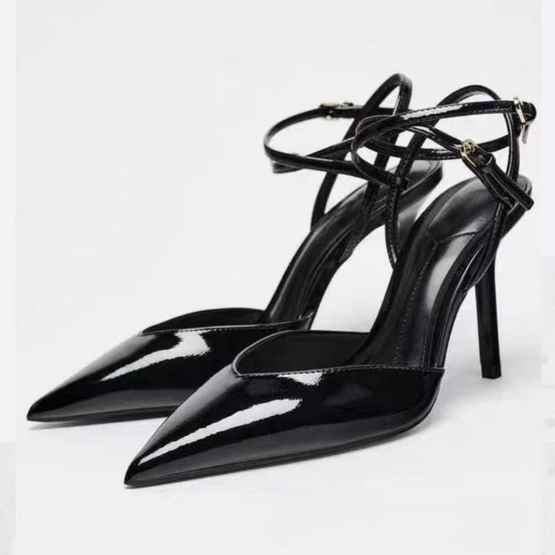 Fashion Elegant Ankle Strap Women Pump High Heels Dress Shoes Patent Leather Office Lady Slingbacks Luxury Brand Party Wedding Sandals 36
Fashion Elegant Ankle Strap Women Pump High Heels Dress Shoes Patent Leather Office Lady Slingbacks Luxury Brand Party Wedding Sandals 36