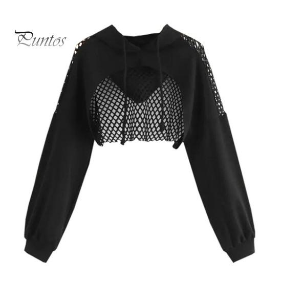 Женская толстовка с капюшоном, сетчатая, с капюшоном, с длинными рукавами, на талии, с завязками, однотонная, уличная, для клубной вечеринки, укороченный топ XL чёрный
Женская толстовка с капюшоном, сетчатая, с капюшоном, с длинными рукавами, на талии, с завязками, однотонная, уличная, для клубной вечеринки, укороченный топ XL чёрный