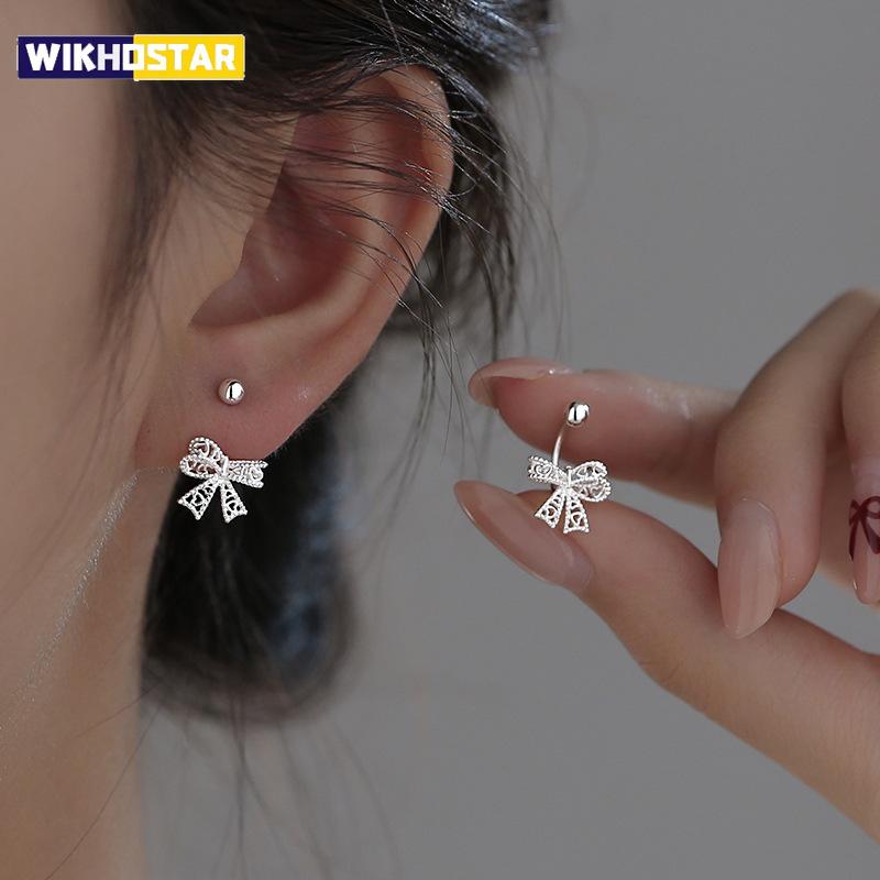 Real 925 Sterling Silver Lace Heart Hollow Bow Screw Buckle Puncture Stud Earrings for Women Fine Jewelry Minimalist Accessories
Real 925 Sterling Silver Lace Heart Hollow Bow Screw Buckle Puncture Stud Earrings for Women Fine Jewelry Minimalist Accessories