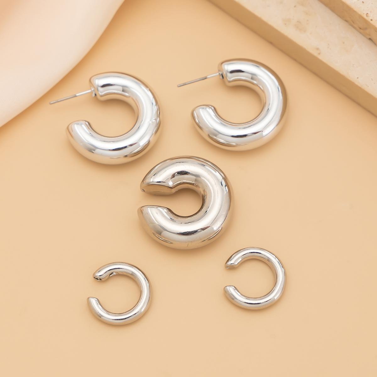 Ingemark 5 Pcs/Set Punk Minimalism Gold Color Metal Piercing Stud Earrings Women Creative CCB C-Shape Hoop Earrings New Jewelry
Ingemark 5 Pcs/Set Punk Minimalism Gold Color Metal Piercing Stud Earrings Women Creative CCB C-Shape Hoop Earrings New Jewelry