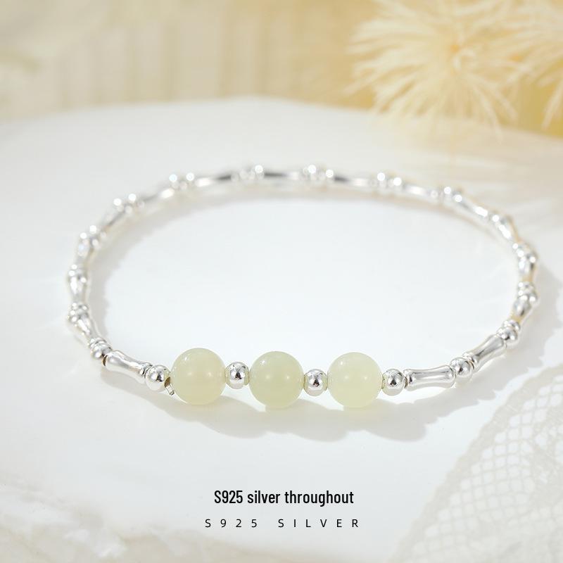 Under the Banyan Tree S925 Silver Bamboo & Hetian Jade Beaded Women s Bracelet 925 Silver
Under the Banyan Tree S925 Silver Bamboo & Hetian Jade Beaded Women s Bracelet 925 Silver