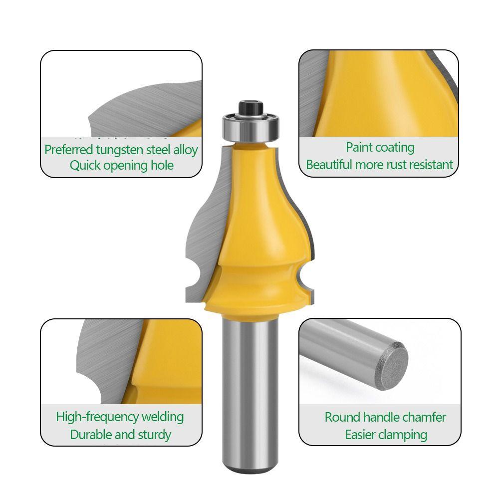 with Bearing Router Bit 12mm 12.7mm Shank Trimming Machine Convenient Milling Cutter 
with Bearing Router Bit 12mm 12.7mm Shank Trimming Machine Convenient Milling Cutter