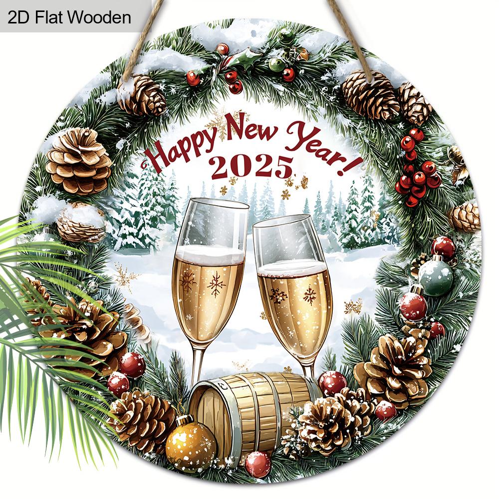 Деревянное украшение с Новым годом 2025 - дизайн с шампанским и сосновыми шишками, идеально подходит для двери, стены, дома, комнаты, фермерского дома, улицы, магазина, гаража, бара, сада
Деревянное украшение с Новым годом 2025 - дизайн с шампанским и сосновыми шишками, идеально подходит для двери, стены, дома, комнаты, фермерского дома, улицы, магазина, гаража, бара, сада