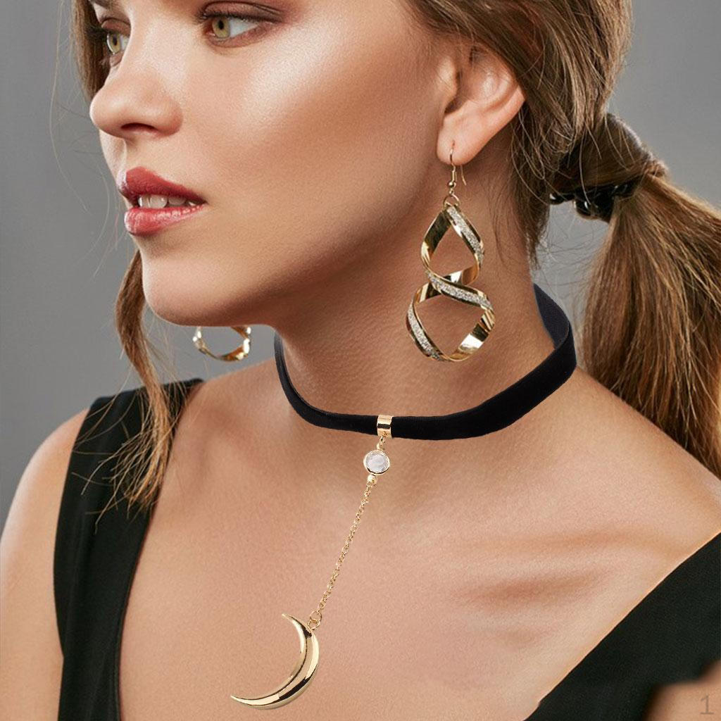 Adjustable Black Velet Choker Necklace Pendant with Charms Jewelry for Women Girls Female Fashion Moon
Adjustable Black Velet Choker Necklace Pendant with Charms Jewelry for Women Girls Female Fashion Moon