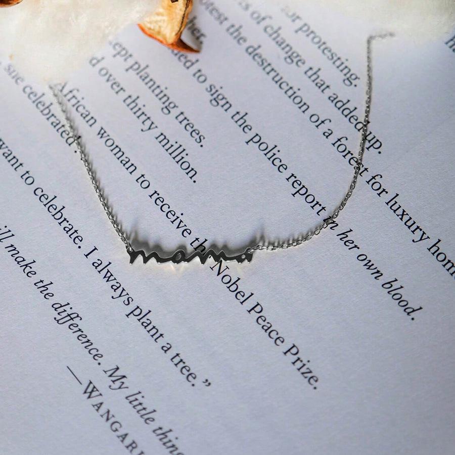 Gold English Letter Mama Necklace - 925 Sterling Silver Clavicle Chain, New Style
Gold English Letter Mama Necklace - 925 Sterling Silver Clavicle Chain, New Style