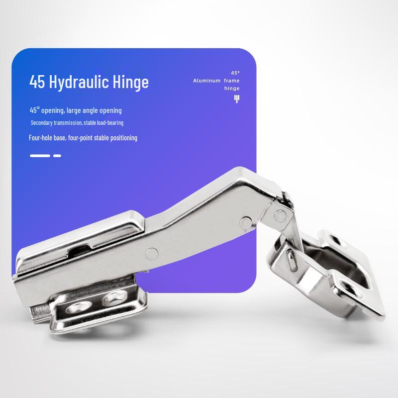 Hydraulic Damping Hinges: 45°, 90°, 135°, 165° Angles
Hydraulic Damping Hinges: 45°, 90°, 135°, 165° Angles