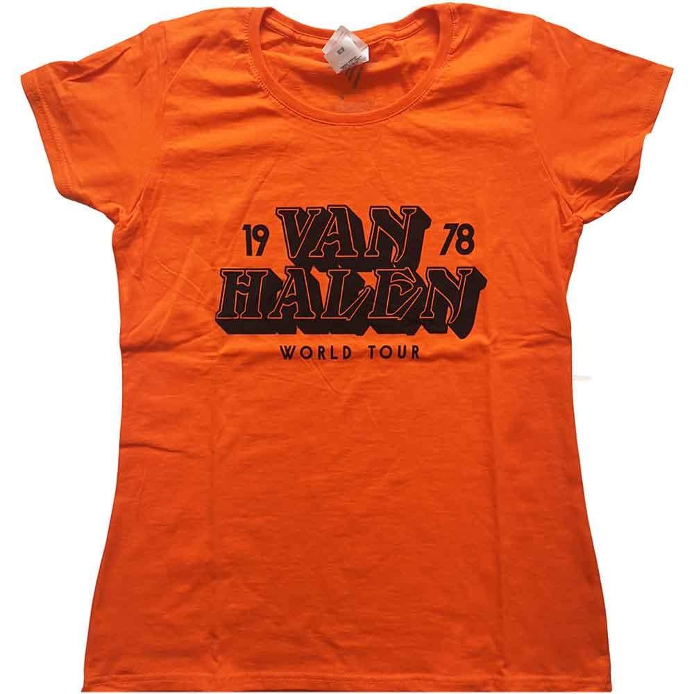 Van Halen T Shirt World Tour 78 Band Logo new Official Womens Skinny Fit Orange Unisex T-Shirt XXXL
Van Halen T Shirt World Tour 78 Band Logo new Official Womens Skinny Fit Orange Unisex T-Shirt XXXL