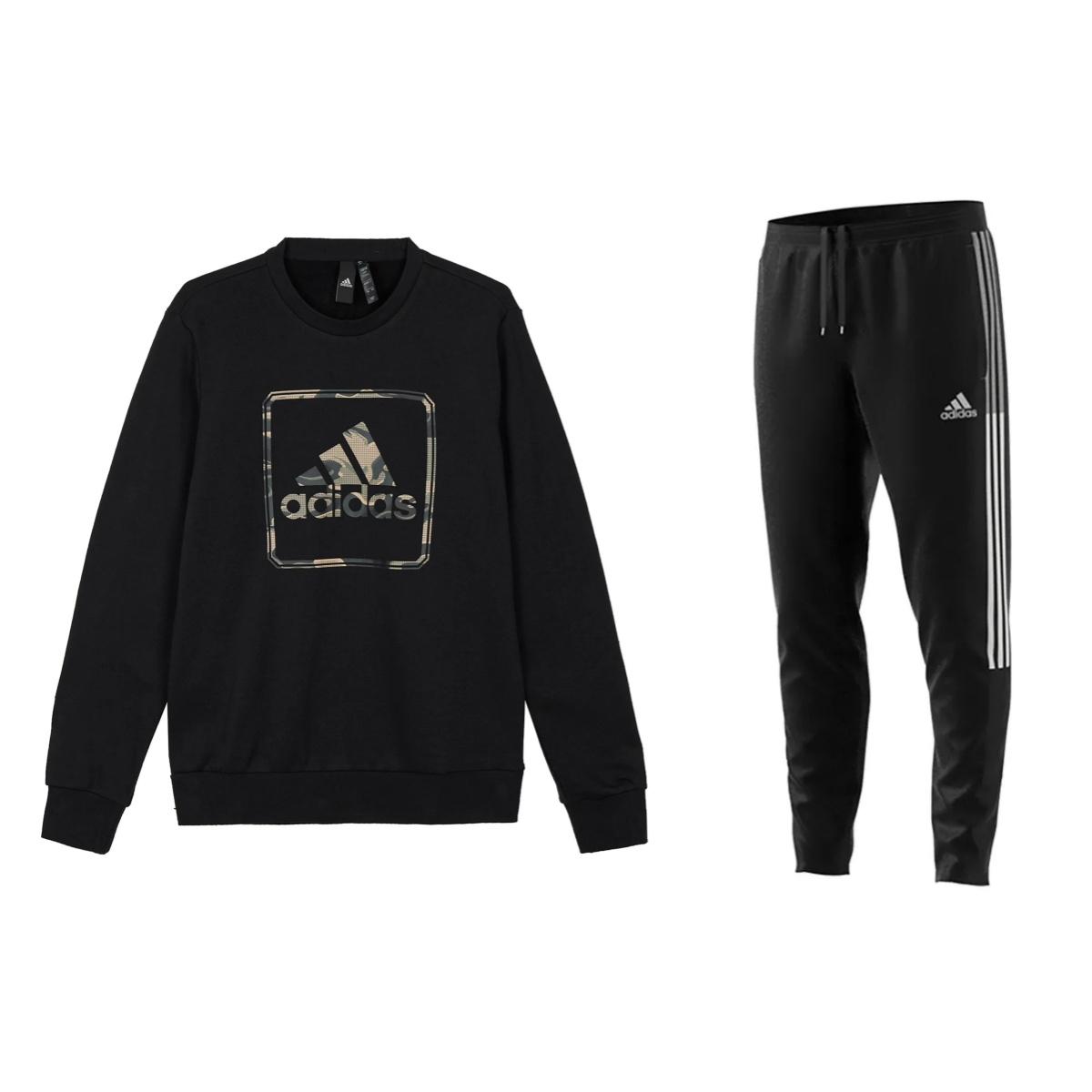 Adidas Logo Print Pattern Round Neck Pullover American Vintage Long Sleeve Football Training Woven Pants Casual Sports Suit GM4477+GM7356 S
Adidas Logo Print Pattern Round Neck Pullover American Vintage Long Sleeve Football Training Woven Pants Casual Sports Suit GM4477+GM7356 S