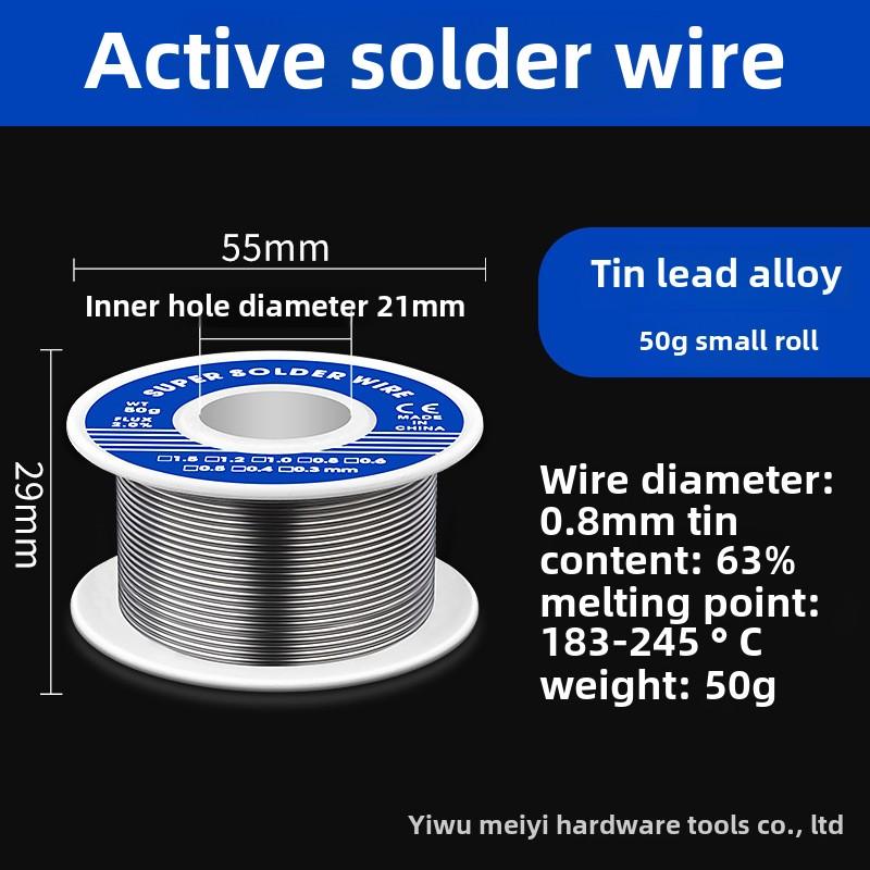 Низкотемпературная бессвинцовая проволока для пайки 1,0 мм/0,8 мм с сердечником из канифоли, оловянный припой для самостоятельного ремонта электроники 50g (0.8mm)
Низкотемпературная бессвинцовая проволока для пайки 1,0 мм/0,8 мм с сердечником из канифоли, оловянный припой для самостоятельного ремонта электроники 50g (0.8mm)