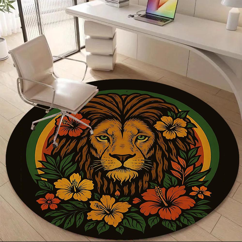 1PC Lion Flowers Office Round Area Rug, Indoor Mat Suitable ForOffice, Under Office Chairs Bedroom Living Room Home Decor, Room Deco a008 80cm by 80cm
1PC Lion Flowers Office Round Area Rug, Indoor Mat Suitable ForOffice, Under Office Chairs Bedroom Living Room Home Decor, Room Deco a008 80cm by 80cm