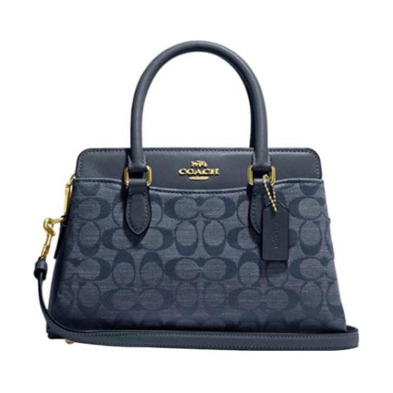 COACH Darcie 26 classic presbyopic zipper closure chambray fabric with cow leather hand-held shoulder crossbody bag medium size women s denim blue синій
COACH Darcie 26 classic presbyopic zipper closure chambray fabric with cow leather hand-held shoulder crossbody bag medium size women s denim blue синій