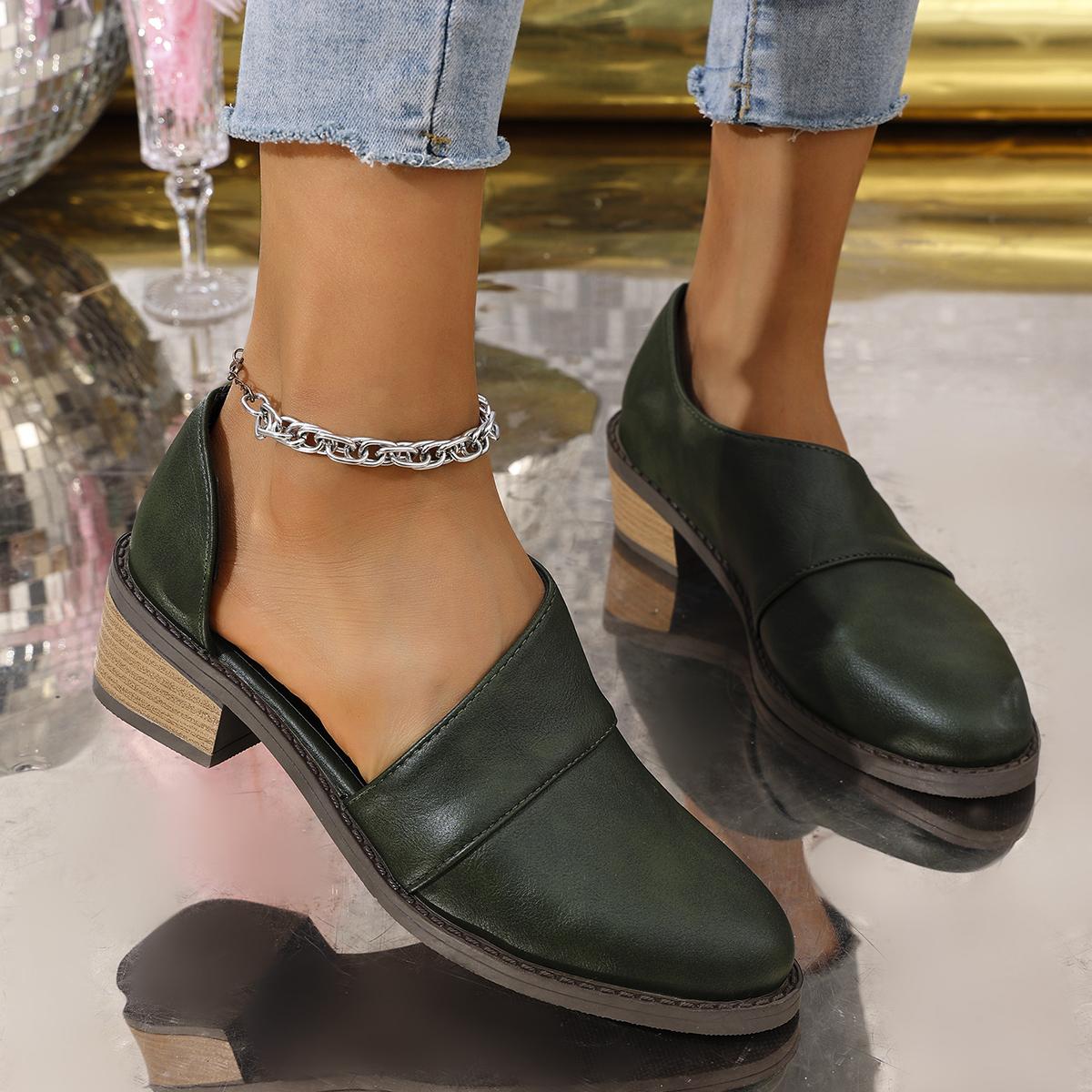 Fashion Women s Chic Pointed Toe Low Top Chunky Heel Shoes Side Cut Out Design Oxford Shoes Casual Open-toe Low-heeled Leather Shoes 36
Fashion Women s Chic Pointed Toe Low Top Chunky Heel Shoes Side Cut Out Design Oxford Shoes Casual Open-toe Low-heeled Leather Shoes 36