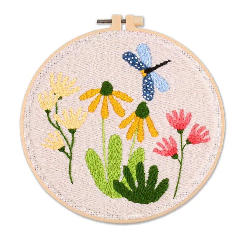 CHENISTORY DIY Punch Needle Kit Bee Butterfly White Flowers 20x20cm With Embroidery Hoop for Beginner Craft Kit Home Wall Decor 20*20cm
CHENISTORY DIY Punch Needle Kit Bee Butterfly White Flowers 20x20cm With Embroidery Hoop for Beginner Craft Kit Home Wall Decor 20*20cm