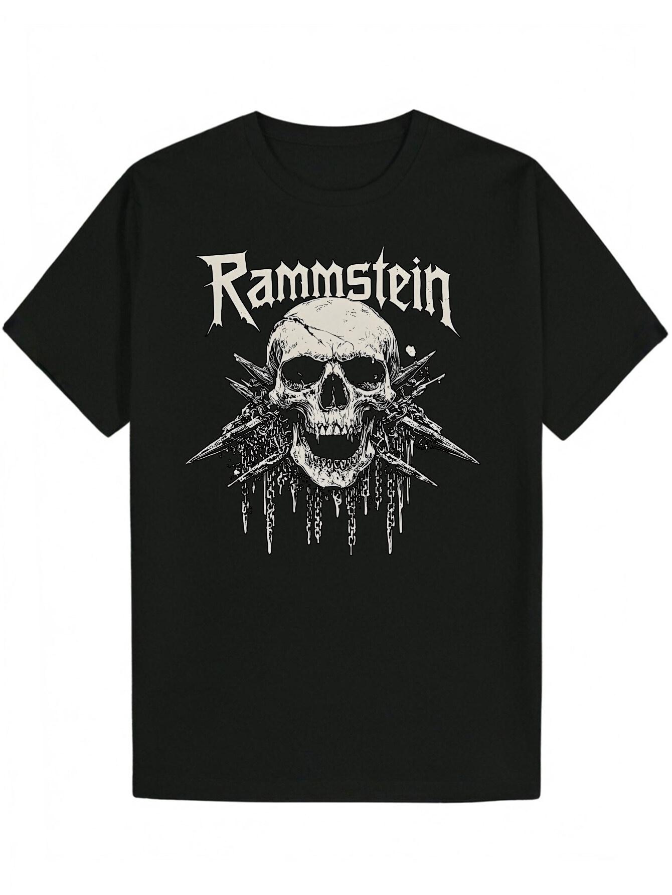 Heavy Metal Graphic T-shirt - Skull & Ramstein Text Design - Black Band Tee for Concerts XXXXL
Heavy Metal Graphic T-shirt - Skull & Ramstein Text Design - Black Band Tee for Concerts XXXXL