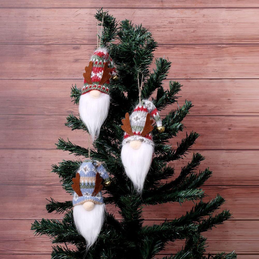3pcs Cute Christmas Deer Horn Bells Gnome Doll Plush Cartoon Faceless Old Man Hanging Ornaments Exquisite Snowflake
3pcs Cute Christmas Deer Horn Bells Gnome Doll Plush Cartoon Faceless Old Man Hanging Ornaments Exquisite Snowflake