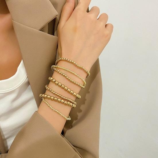 6 шт./компл. женские браслеты с бусинами из золотого сплава из искусственного жемчуга, простые модные штабелируемые эластичные браслеты, ювелирные изделия, подарки
6 шт./компл. женские браслеты с бусинами из золотого сплава из искусственного жемчуга, простые модные штабелируемые эластичные браслеты, ювелирные изделия, подарки