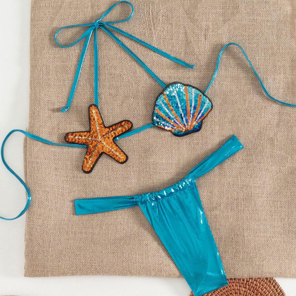 Shiny Sequin Shell Starfish Bikini Set Women Sexy Push Up Pleate Thong Swimsuit 2025 Brazilian Beach Bathing Suit Micro Swimwear S озеро синий
Shiny Sequin Shell Starfish Bikini Set Women Sexy Push Up Pleate Thong Swimsuit 2025 Brazilian Beach Bathing Suit Micro Swimwear S озеро синий
