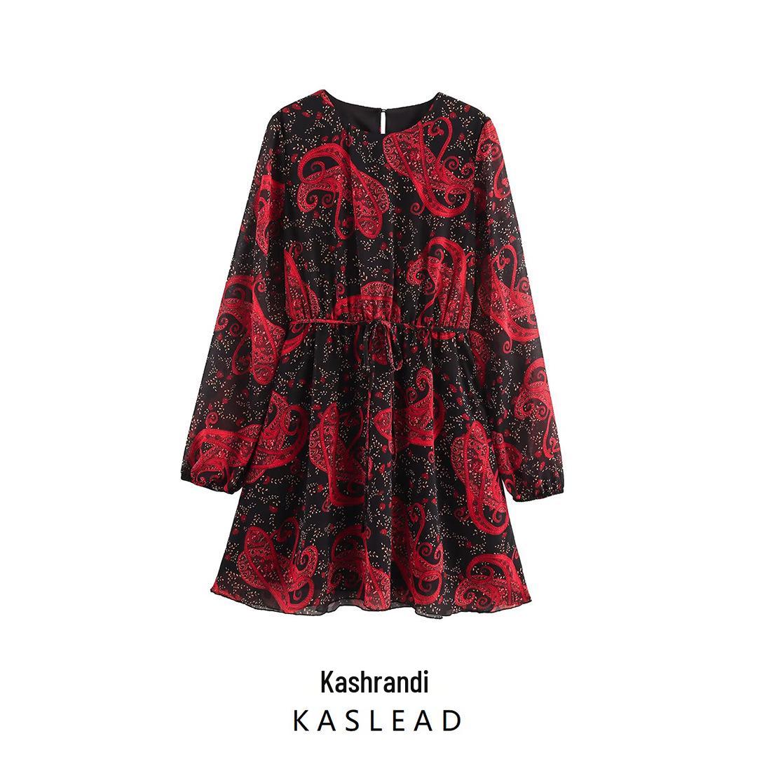 Spring 2025 Women s Fashion: European & American Style Cashew Chiffon Tie-up Dress with Lining Large красный
Spring 2025 Women s Fashion: European & American Style Cashew Chiffon Tie-up Dress with Lining Large красный