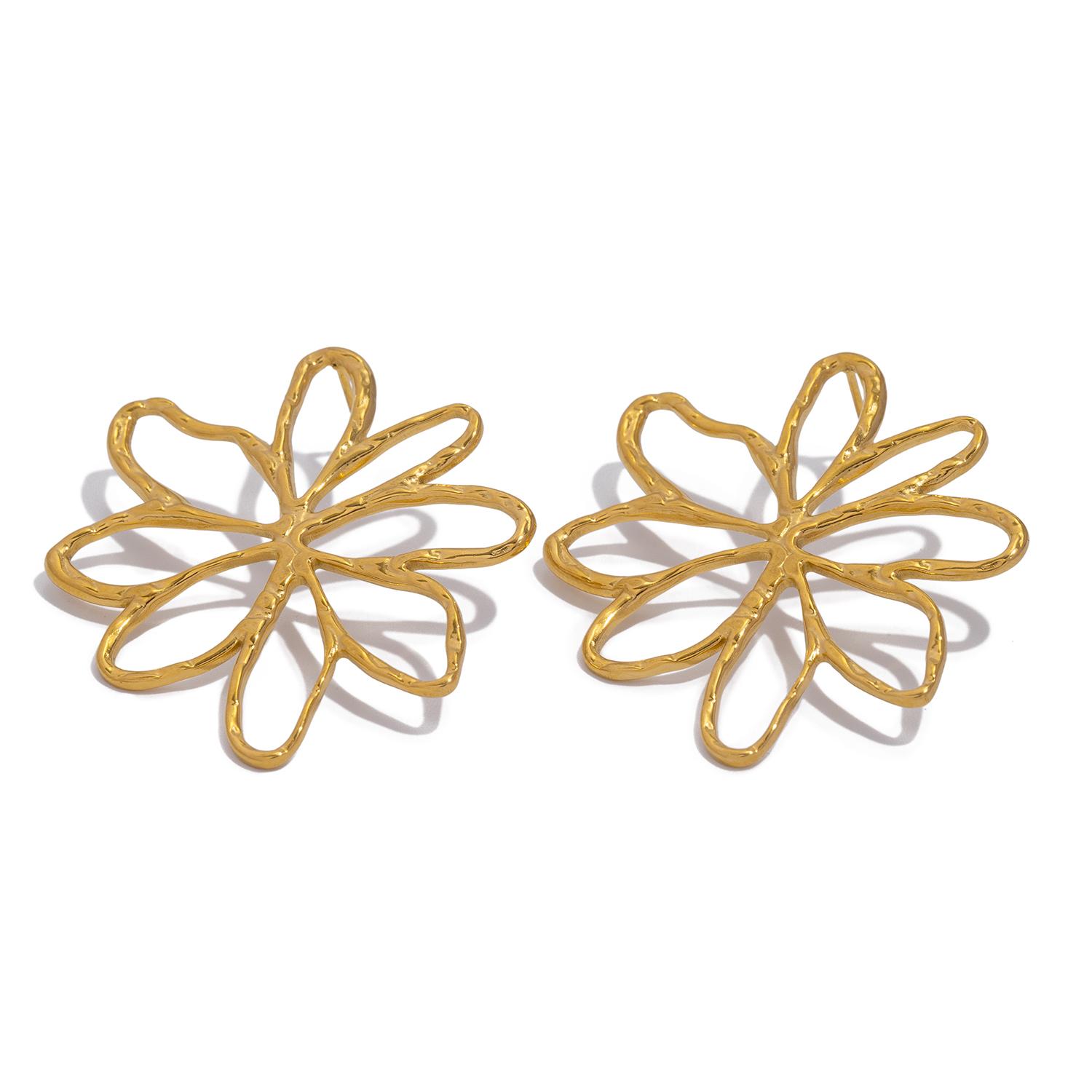 Stainless Steel Earrings with Gold Plated Hollow Flower Design, Delicate & Timeless for Daily Jewelry золотой
Stainless Steel Earrings with Gold Plated Hollow Flower Design, Delicate & Timeless for Daily Jewelry золотой