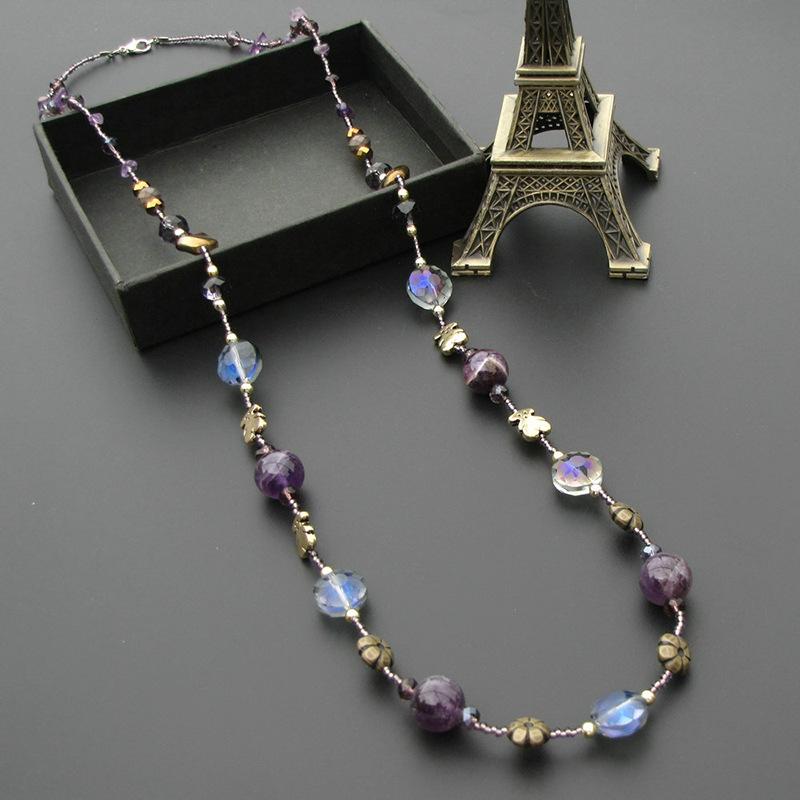 Amethyst flower beaded pendant necklace light luxury retro temperament collarbone chain niche fashion versatile jewelry women
Amethyst flower beaded pendant necklace light luxury retro temperament collarbone chain niche fashion versatile jewelry women