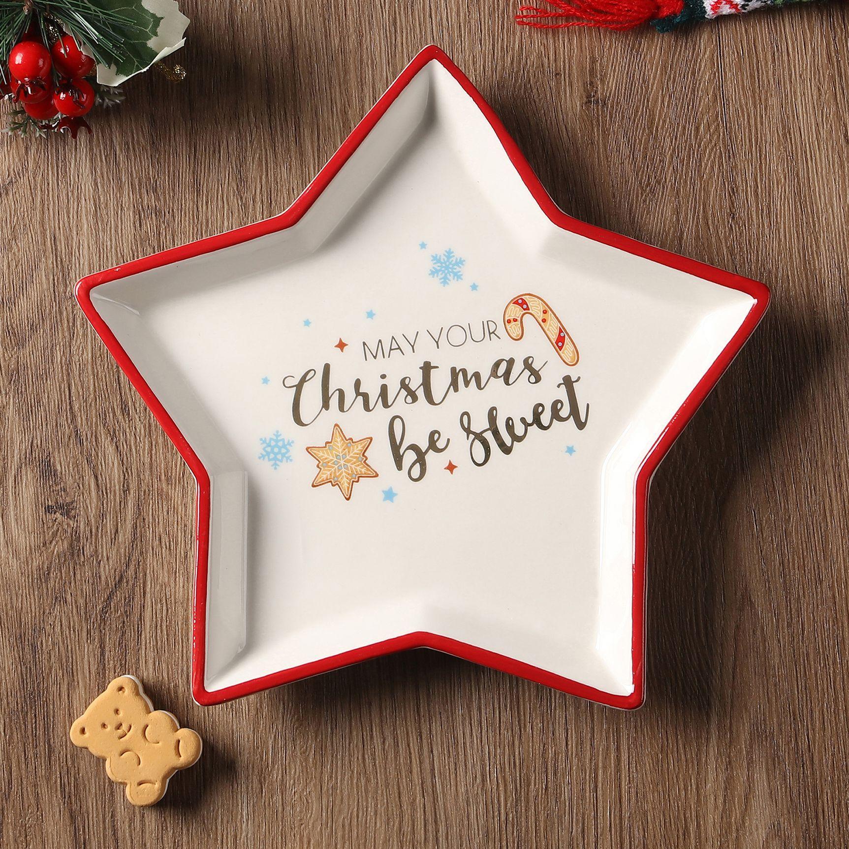 3D Pine Christmas Plate Gold Hand Painted Ceramic Dessert Tray for Party Decoration
3D Pine Christmas Plate Gold Hand Painted Ceramic Dessert Tray for Party Decoration
